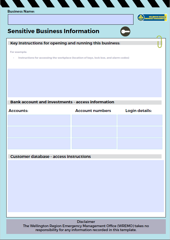 Sensitive Business Information Register Cover
